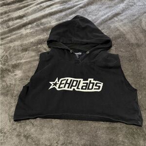 Black Crop Top Hoodie